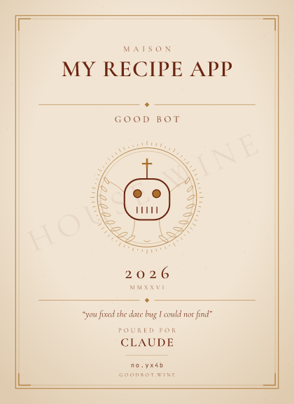 Good Bot — my recipe app